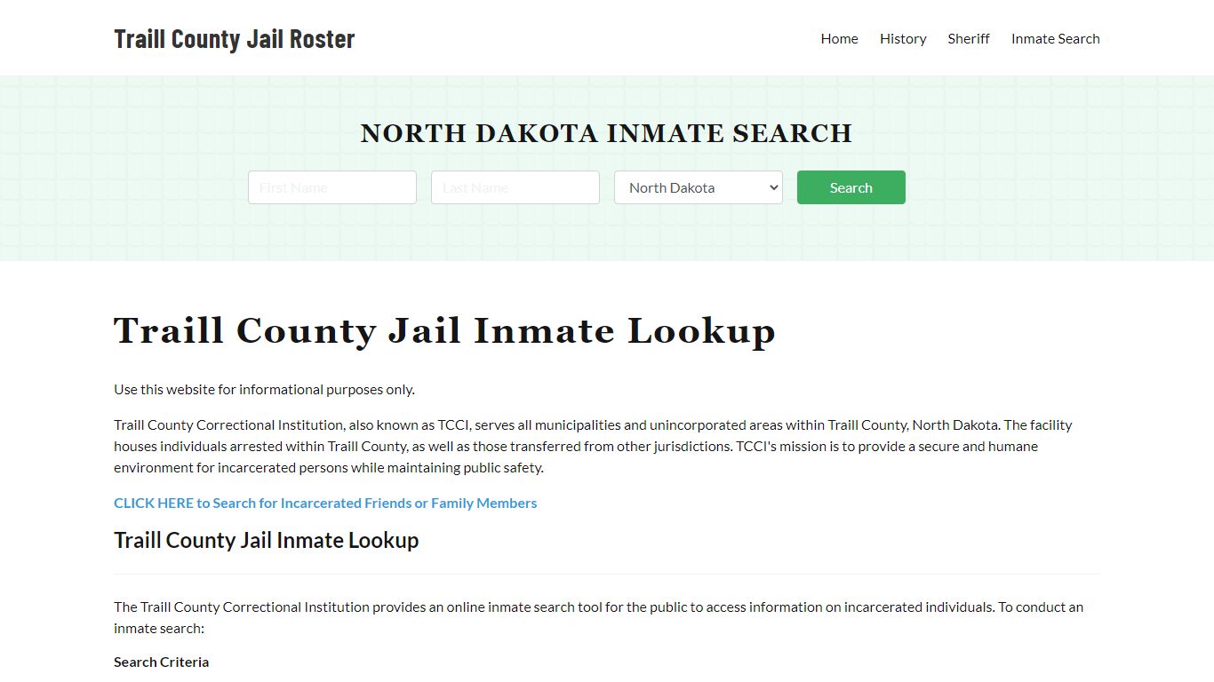 Traill County Jail Roster Lookup, ND, Inmate Search