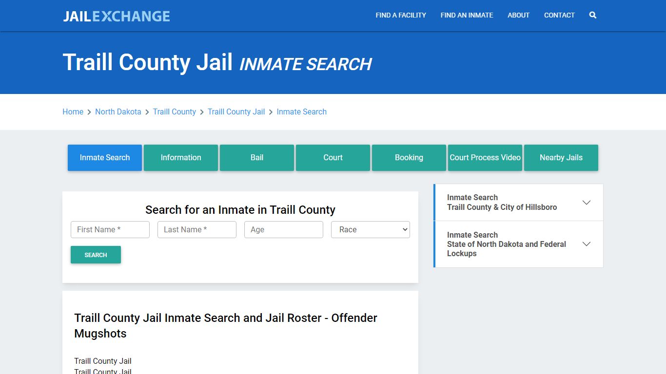 Traill County Jail, ND Inmate Search: Roster & Mugshots