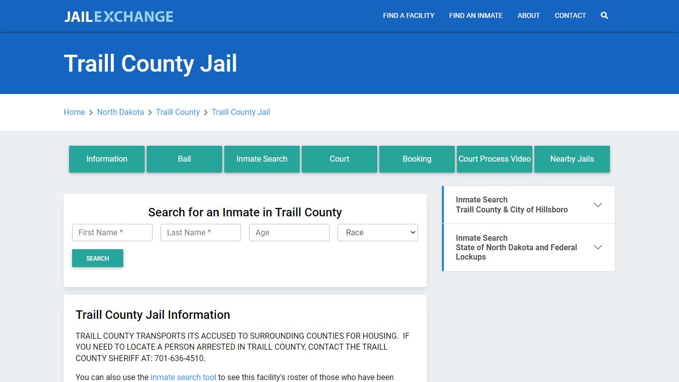 Traill County Jail Roster Lookup, ND, Inmate Search